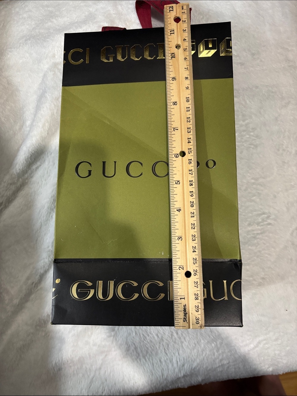 Authentic Gucci 100 anniversary shopping gift bag. Green and burgundy boutique - Picture 6 of 6